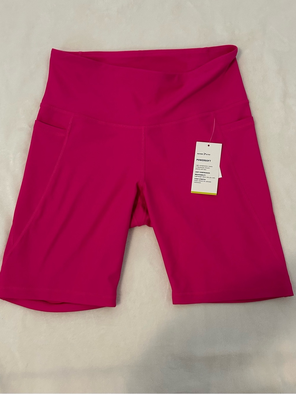 Old Navy High-Rise Bike Shorts - Fuchsia Pink